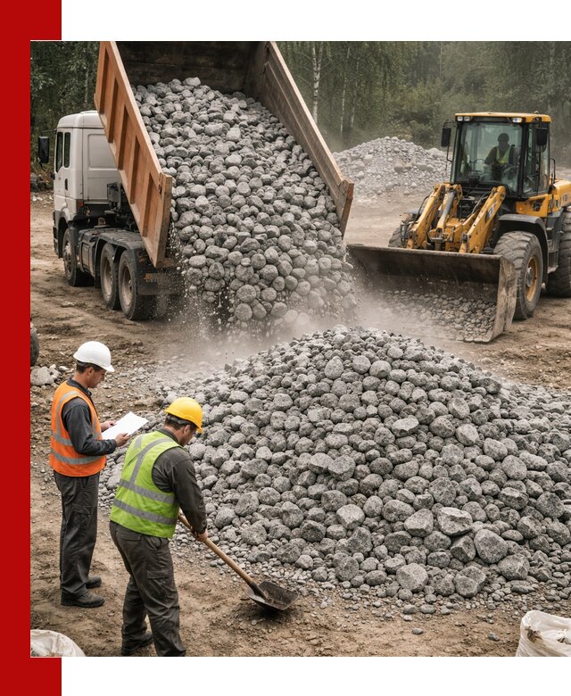 Гранитный щебень фракция 70-150 доставка в Ступино