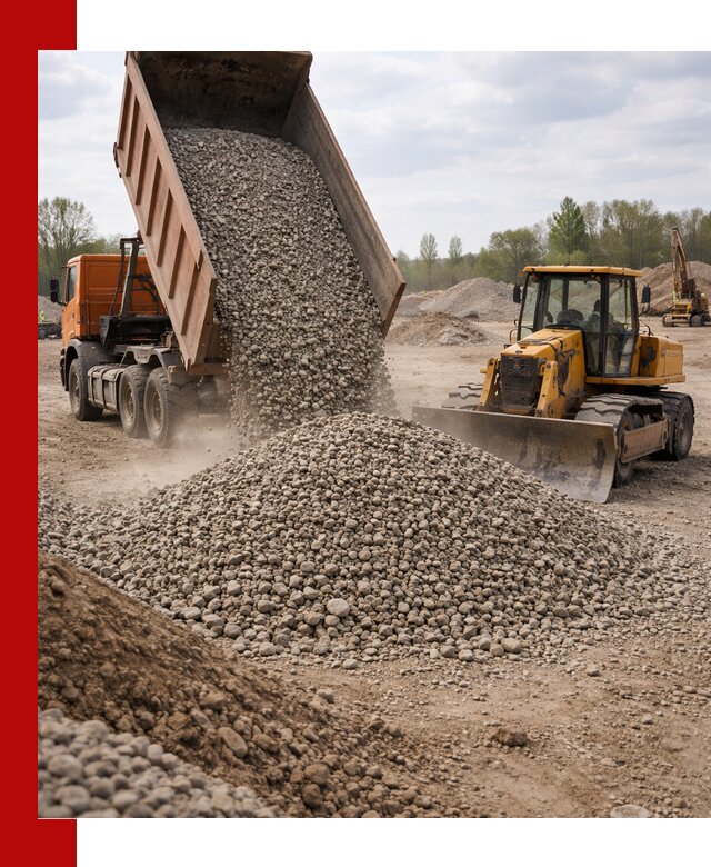 Доставка гравийного щебня фракции 40-70 в Ступино