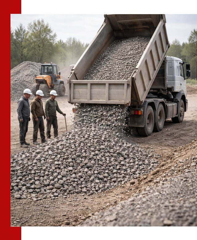 Доставка гравийного щебня фракции 70-120 в Ступино