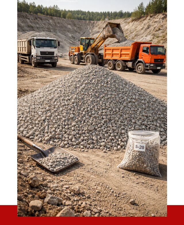 Доломитовый щебень фр. 5-20 в Ступино от 4365 р. | ПРОНЕРУДСтп