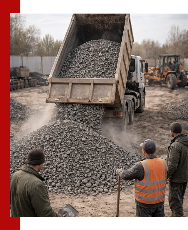 Доставка шлакового щебня в удобные сроки по выгодной цене в Ступино