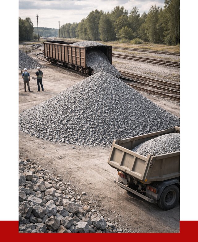 Железнодорожный щебень 20-60 в Ступино от 1767 р. | ПРОНЕРУДСтп