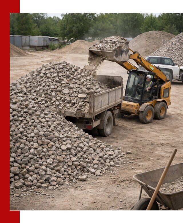 Доставка вторичного щебня в Ступино для строительных работ