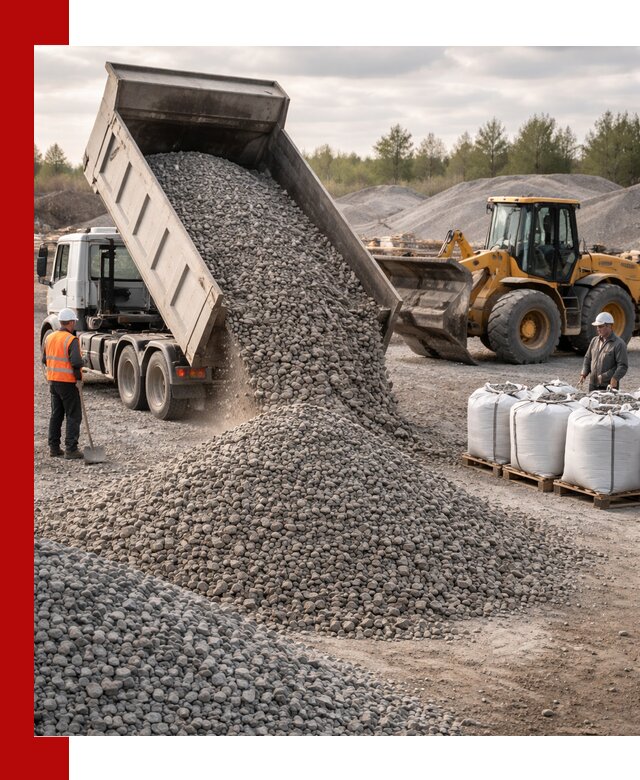Бетонный щебень фракция 5–20 с доставкой в Ступино