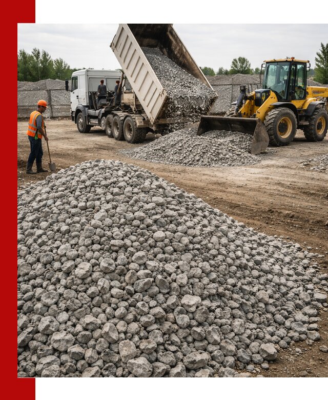 Доставка бетонного щебня фракции 40-70 в Ступино