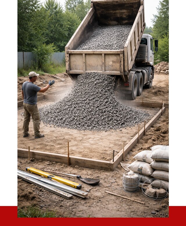 Купить щебень для фундамента в Ступино от 4677 р. | ПРОНЕРУДСтп