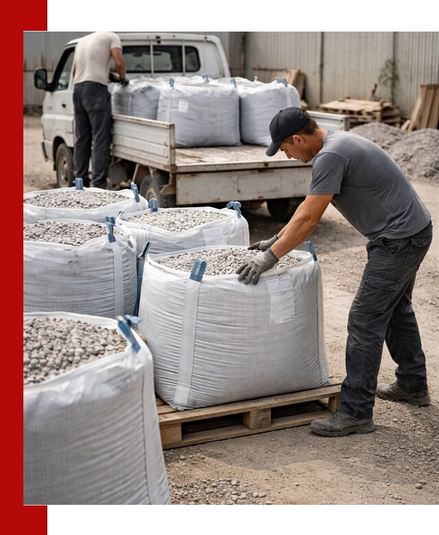 Доставка щебня в мешках по выгодным ценам в Ступино