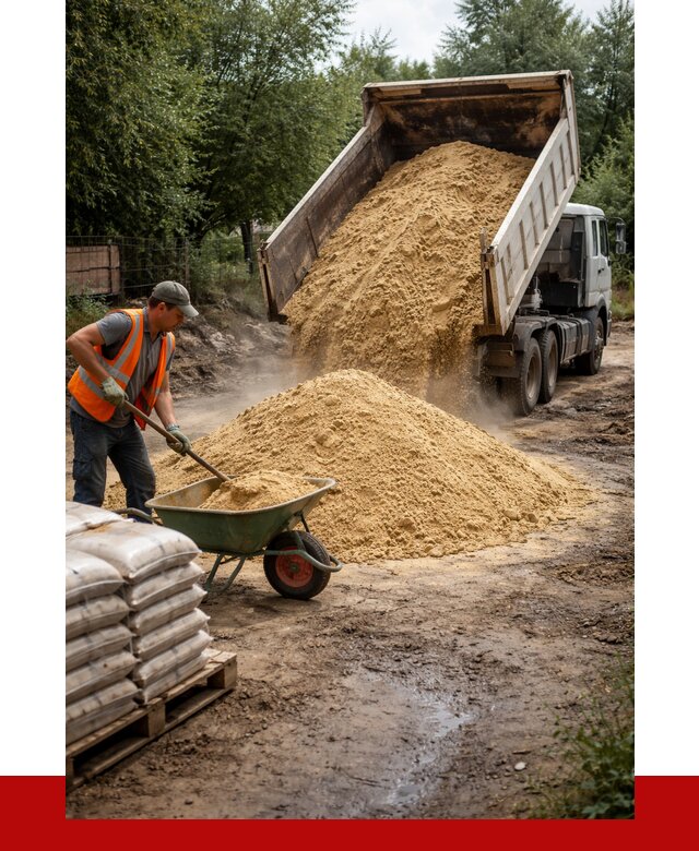 Купить песок с доставкой в Ступино от 1871 р. | ПРОНЕРУДСтп