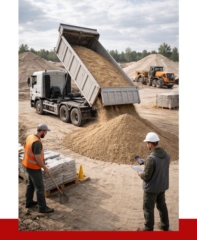 Карьерный песок с доставкой в Ступине от 3742 р. ПРОНЕРУДСтп