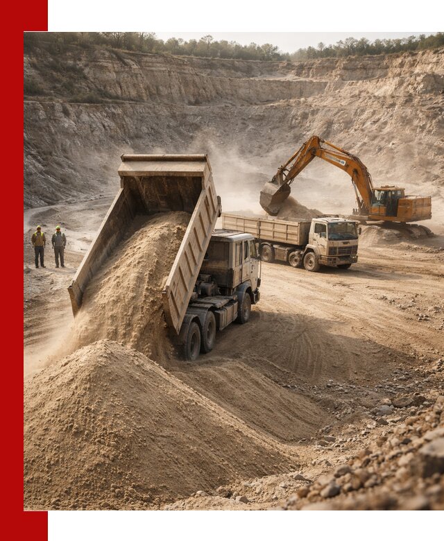 Карьерный песок навалом с доставкой в Ступино