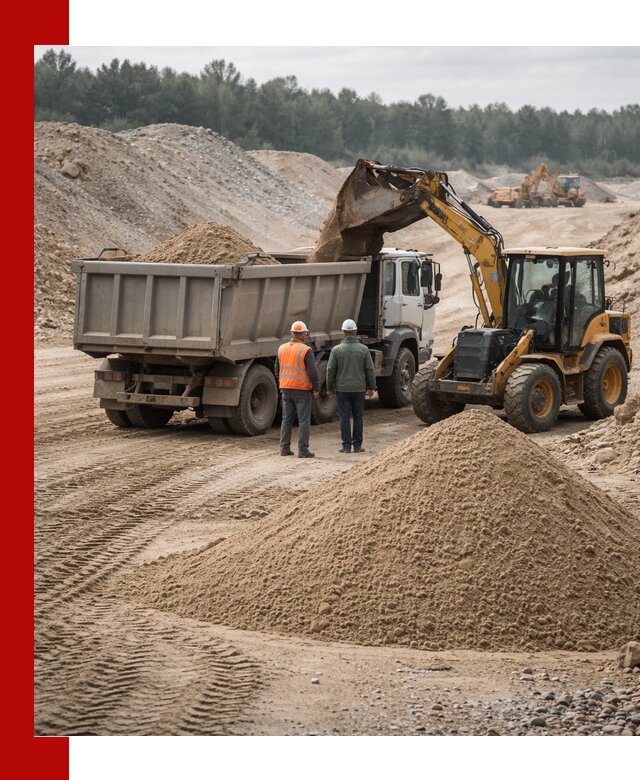 Карьерный среднезернистый песок с доставкой в Ступино