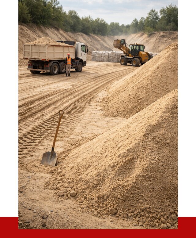 Карьерный песок мелкозернистый в Ступино от 9355 р. | ПРОНЕРУДСтп