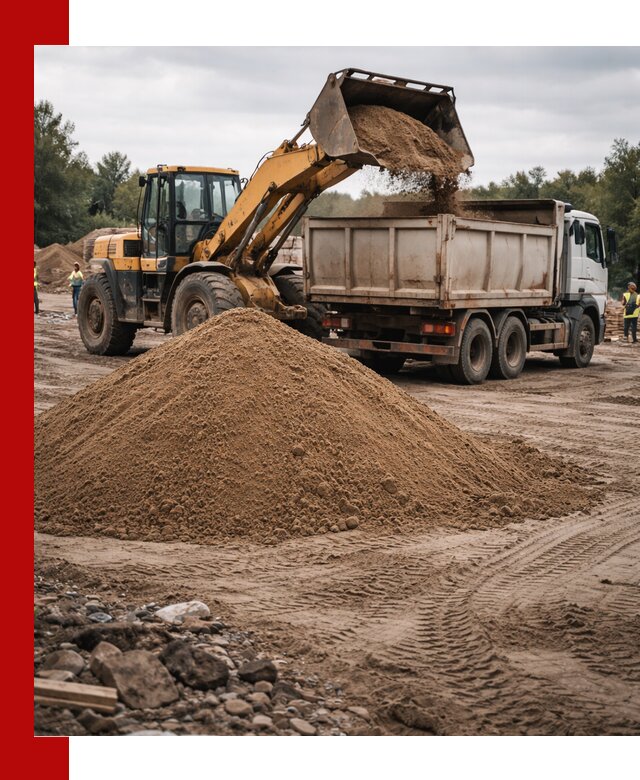 Доставка речного песка навалом в Ступино быстро и выгодно