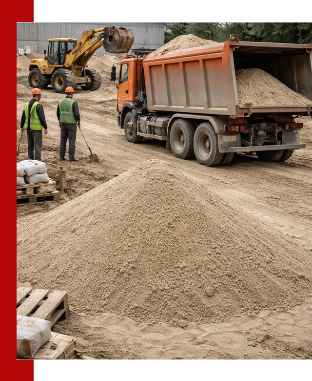 Доставка и продажа мытого речного песка в Ступино