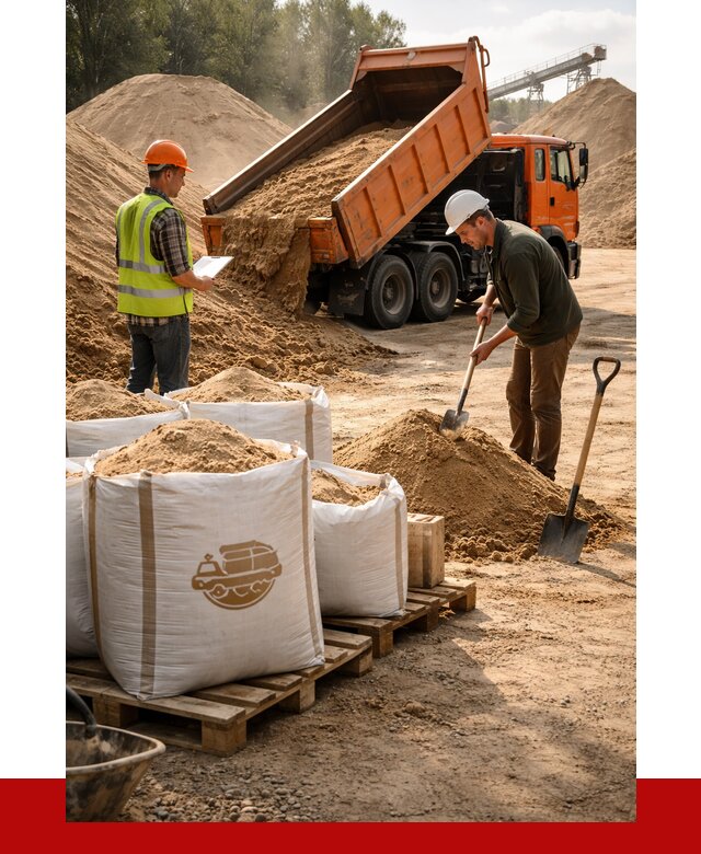 Строительный песок в Ступино от 2287 р. с доставкой, ПРОНЕРУДСтп