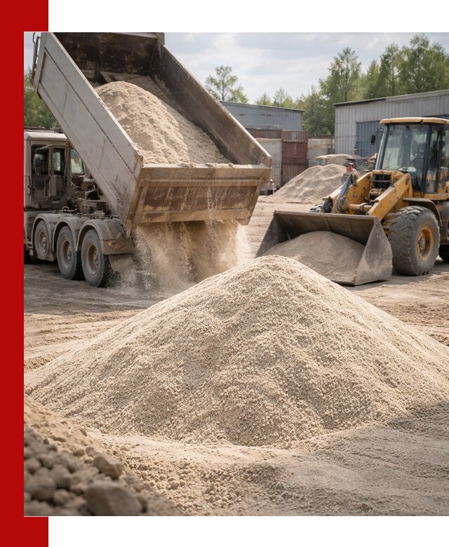 Кварцевый песок с доставкой в Ступино для строительных работ