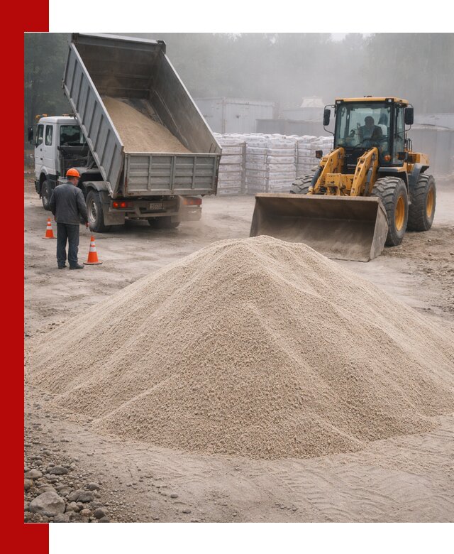 Кварцевый песок фракция 0–8 для стройработ в Ступине