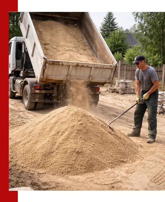 Доставка сухого песка самосвалами в Ступино