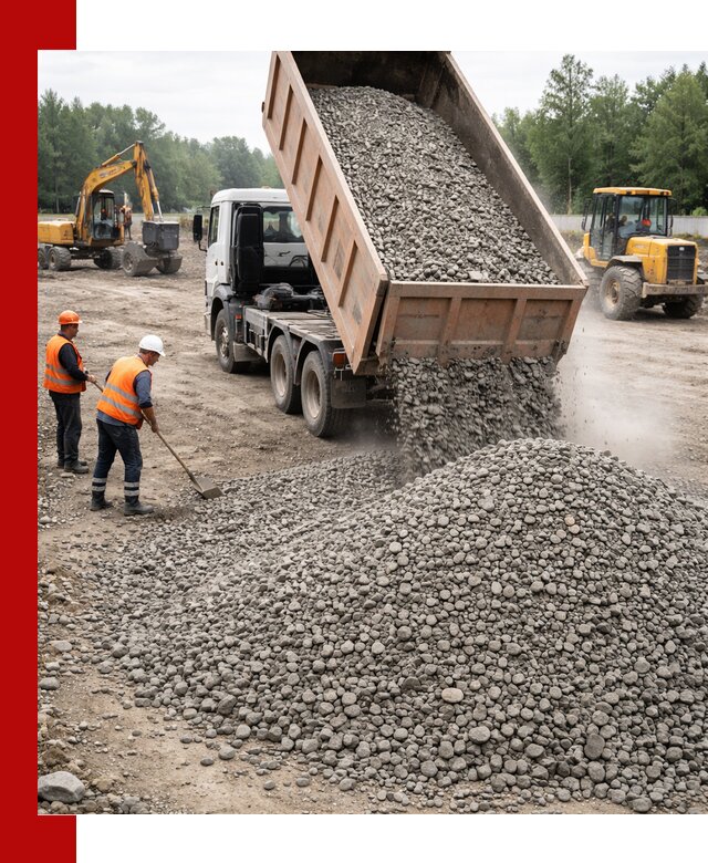 Доставка гравия фракции 40-70 в Ступине оптом и в розницу