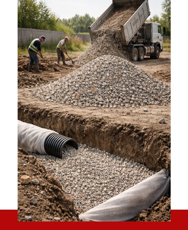 Гравий для дренажа в Ступине от 2287 р., доставка ПРОНЕРУДСтп