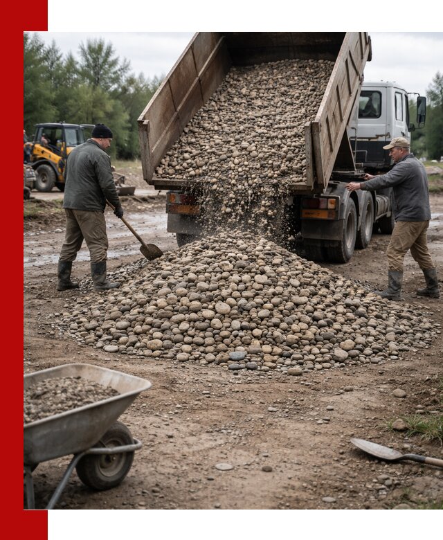 Доставка гальки речной оптом и в розницу в Ступино