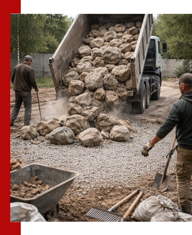 Доставка и укладка булыжника в Ступино