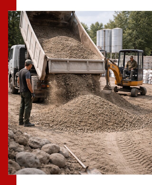 Доставка ПГС С3 в Ступино самосвалами и миксерами