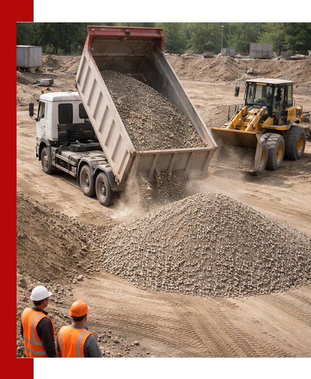 Щебень с песком (ЩГПС С2) с доставкой в Ступино