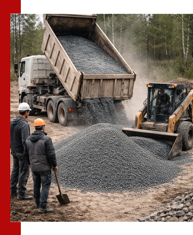 Гранитный отсев 0-5 с доставкой и разгрузкой в Ступино