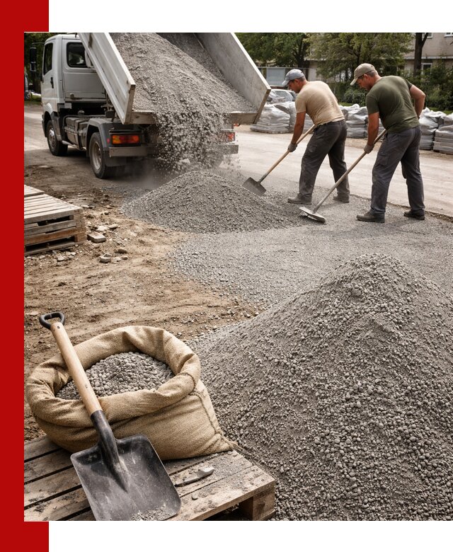 Отсев для тротуарной плитки в Ступино — доставка и укладка