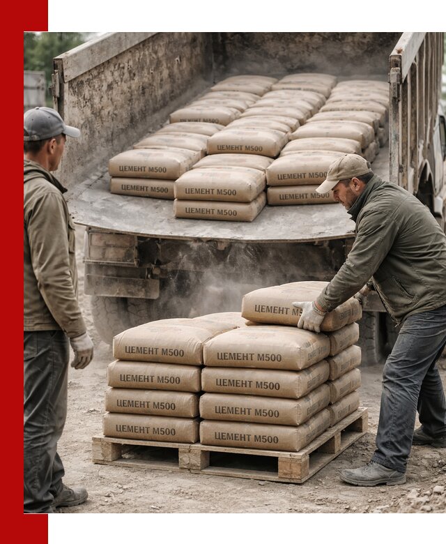Цемент М500 с доставкой самосвалом в Ступино