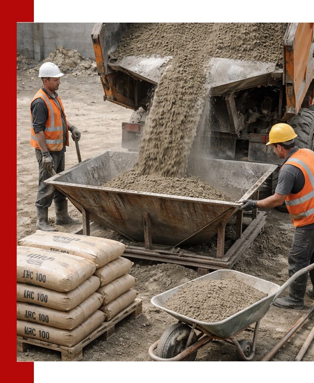 Доставка цементно-песчаной смеси М100 в Ступино