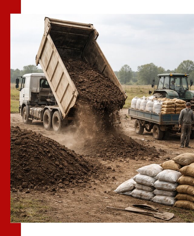 Доставка грунта и удобрений оптом в Ступине для сельхоз и строительства