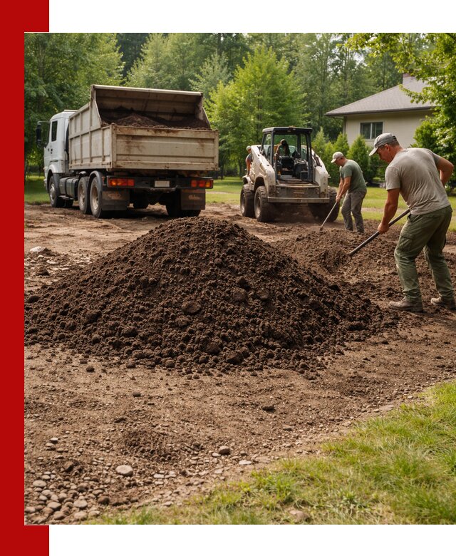 Доставка и укладка грунта для газона в Ступино