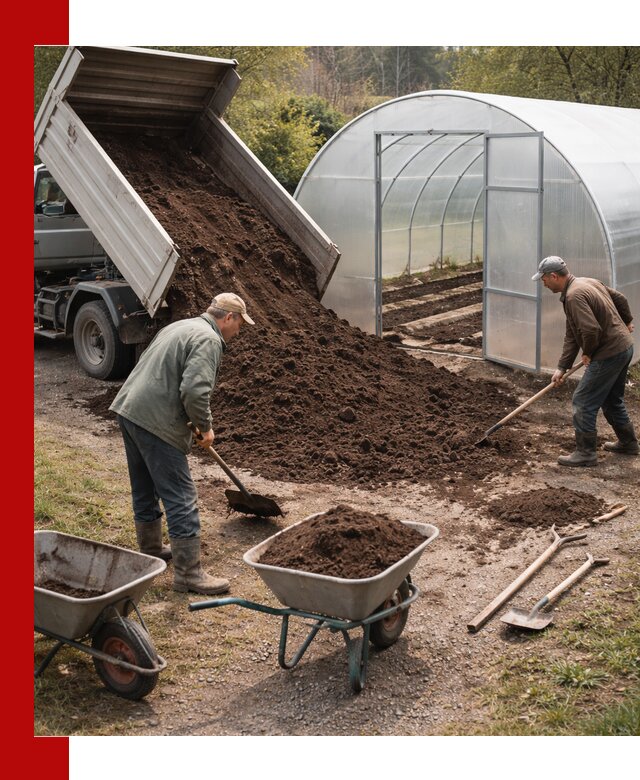 Грунт для теплицы с доставкой в Ступино — плодородный субстрат под растения