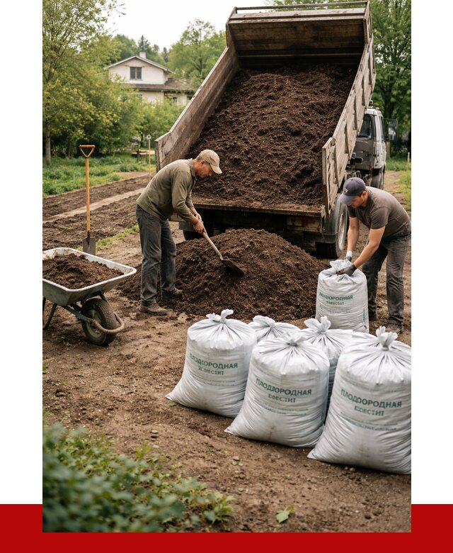 Плодородная смесь в Ступино от 4365 р./куб с доставкой | ПРОНЕРУДСтп