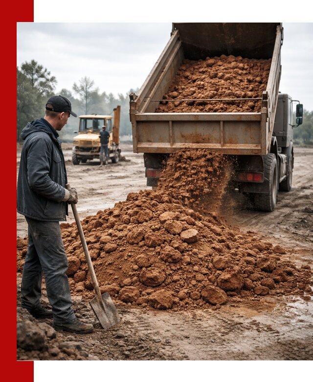 Глина для засыпки в Ступино с доставкой самосвалами