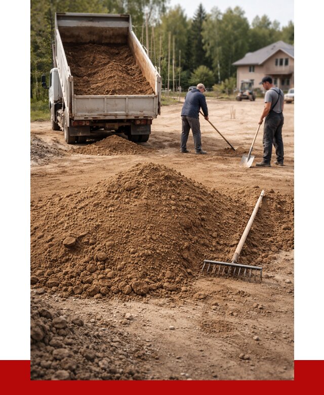 Суглинок для планировки в Ступино с доставкой от 4365 р. | ПРОНЕРУДСтп