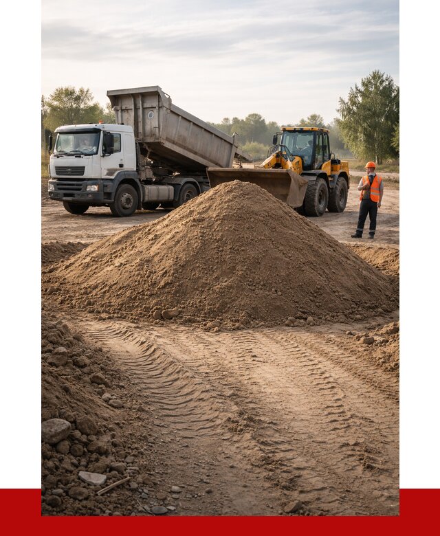 Купить песчаный грунт с доставкой в Ступино от 4365 р. | ПРОНЕРУДСтп