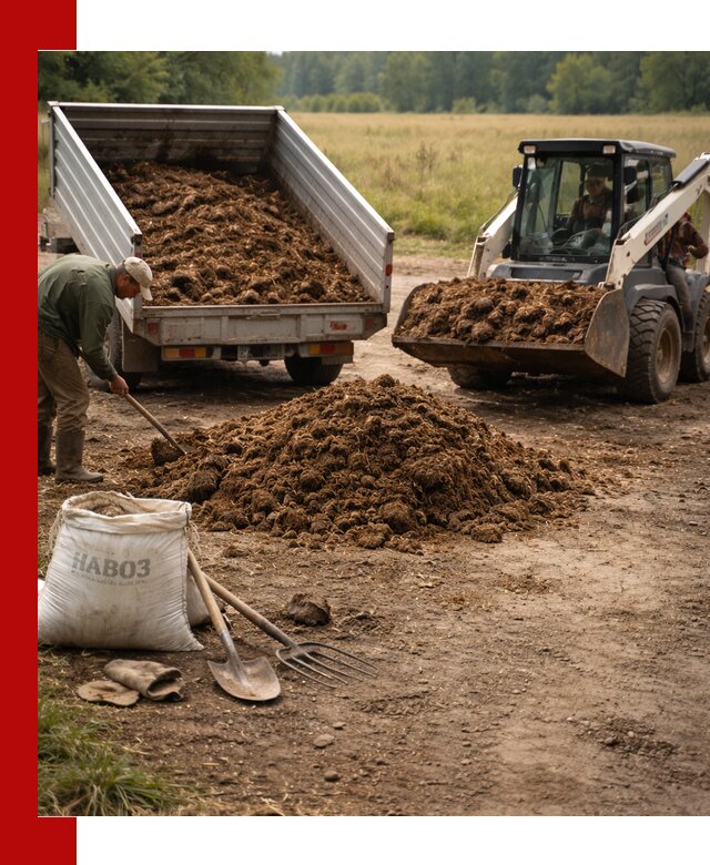 Доставка конского навоза в Ступино с разгрузкой и доставкой на объект