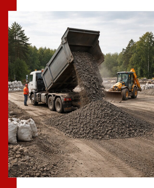 Доставка дробленого асфальта в Ступино для дорожных работ