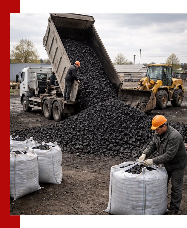 Доставка каменного угля в Ступине оптом и в розницу