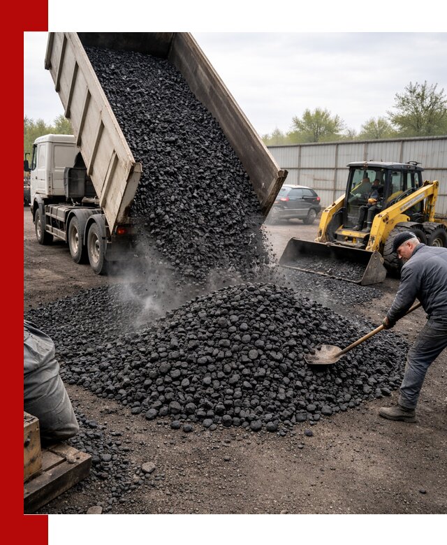 Доставка угля орех в Ступино оптом и в розницу
