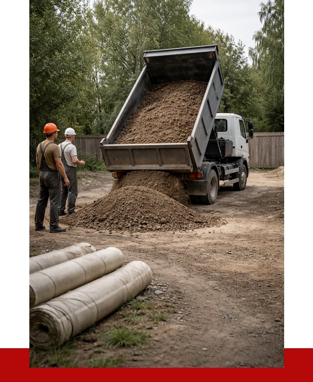 Доставка сыпучих материалов самосвалом в [cvi] от 4365 р. | ПРОНЕРУДСтп