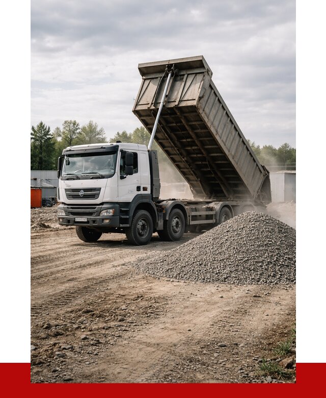 Доставка самосвалом 40 кубов в Ступино от 9355 р. | ПРОНЕРУДСтп