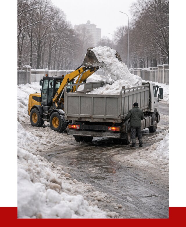 Вывоз снега с погрузкой в Ступино от 3638 р. ПРОНЕРУДСтп